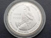 1000 kronų 2000m. Islandija sidabras 900 unc.