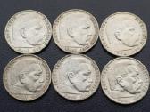 2 markės 1937-39m. Sidabras 6vnt.