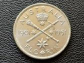 1 florinas 1951m. Australija sidabras