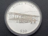 20 dolerių 2000m. Liberija sidabras 999