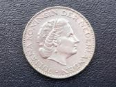 1 guldenas 1956m. Nyderlandai sidabras - nuotraukos Nr. 2