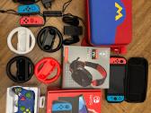 Nintendo Switch Oled komplektas + 4 pulteliai