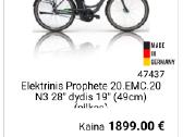 Vokiškas Elektrinis dviratis Prophete E-bike 28 - nuotraukos Nr. 26