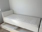 Viengulė lova su vilnos čiužiniu ir 2 stalčiais - nuotraukos Nr. 2