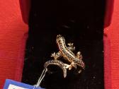 Prabangus išskirtinis auksinis Salamandra žiedas