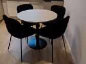 Apvalus stalas 80 cm su 4 kėdėmis