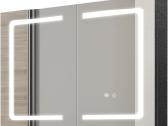 Veidrodinė spintelė su LED apšvietimu, 60x80cm