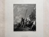 Originali XIX a. graviūra 1834, "Piligrimai" - nuotraukos Nr. 3