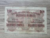 1916 metų 10 Ost rubliai Lietuva Lenkija Vokietija - nuotraukos Nr. 2