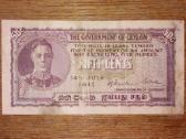 Ceylono 50 centu banknotas