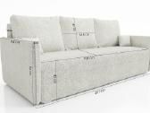 Sofa Lova Bianca 207cm x 93cm - nuotraukos Nr. 19