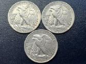Pusdoleriai 1941,42,43m. JAV sidabras 900