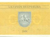 Lithuania 0.5 talonas 1991.(serija Bl;bb) Unc. P