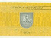 Lithuania 0.1 talonas 1991.(serija Ah:AL) Unc. P