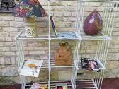 Vintažinė mid century medinė etažerė/lentyna - nuotraukos Nr. 17