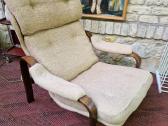 Vintažinis mid century autorinis fotelis/šezlongas