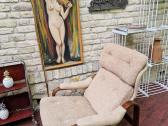 Vintažinis mid century autorinis fotelis/šezlongas - nuotraukos Nr. 17