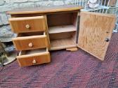 Vintažinė mid century medžio masyvo spintelė - nuotraukos Nr. 12