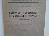 Baudžiavų panaikinimo sumanymai Lietuvoje. 1929 m.