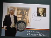 Vokietija 1974f 2 Mark Theodor Heus voke Unc