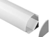 LED profilis 003w 45 laipsnių kampinis