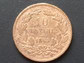 10 centimų 1865m. Liuksemburgas