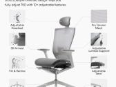 Ergonominė kėdė Sidiz T50 (balta/pilka) - nuotraukos Nr. 2