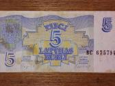 Latvijos 5 rublių banknotas