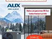 Oras-vanduo Aux R290 galia Prated 6.3kw Monoblokas