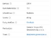 Elektros generatorius 3kw Dedra Degb360k - nuotraukos Nr. 7