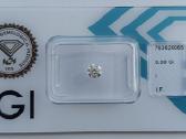 Ypatingo skaidrumo natūralus 0.54 ct briliantas