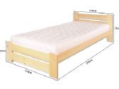 Pušinė lova masyvas 160x200 Vilnius 104€ - nuotraukos Nr. 2