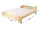 Pušinė lova masyvas 160x200 Vilnius 104€ - nuotraukos Nr. 4