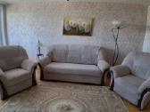 Sofa ir foteliai 3+1+1 ir staliukas komplektas