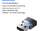Usb WiFi nano adapteris 900mbps - nuotraukos Nr. 4