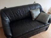 Juoda odinė Vokiška sofa - nuotraukos Nr. 2