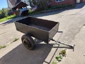 Žoliapjovės traktoriuko priekaba