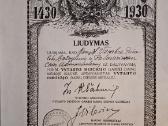 Tarpukario Lietuvos apdovanojimu liudymas - nuotraukos Nr. 3