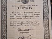 Tarpukario Lietuvos apdovanojimu liudymas - nuotraukos Nr. 5
