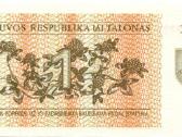 Lithuania 1 talonas 1992. Unc. (Serija Lb;nb)p