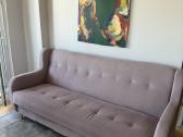 „Dizaineriška veliūrinė sofa-lova Glamour (rožinė/ - nuotraukos Nr. 2
