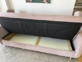 „Dizaineriška veliūrinė sofa-lova Glamour (rožinė/ - nuotraukos Nr. 4
