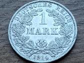 Sidabrinė Vokietijos Imperijos 1 markė 1914 m. A