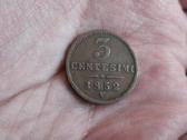 Lombardija 3 centesimai 1852