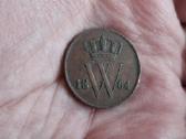 Nyderlandai 1 centas 1864 - nuotraukos Nr. 2