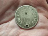 Rumunija 1 lėja 1873 sidabras