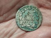 Prūsija 1/6 talerio 1813 sidabras