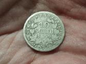 Vatikanas 10 soldi 1869 sidabras