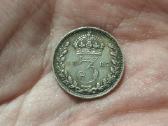 UK 3 pencai 1887 sidabras