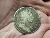 Anglija 1 šilingas 1696 sidabras - nuotraukos Nr. 2